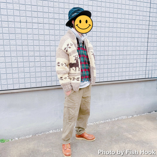 【Foxfire × Fish Hook 】アウトドアハット (限定ステッカー付き) /【Foxfire × Fish Hook 】Outdoor Hat (limited sticker)